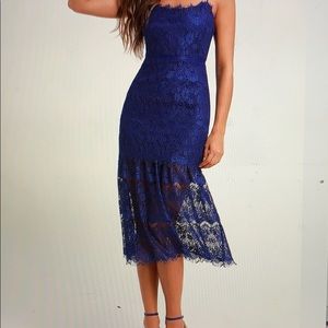 Lace long swing dress